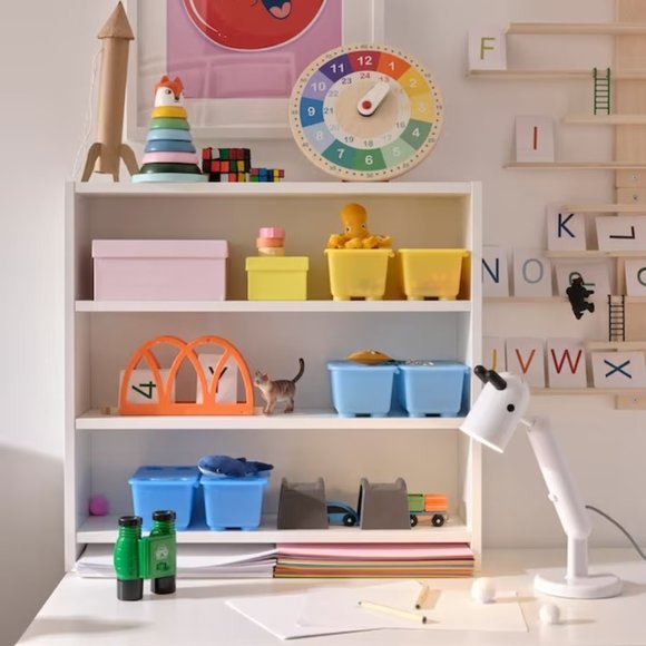 IKEA GLIS Box with lid, yellow/blue 6 ¾ x 4 " - Picture 16 of 17